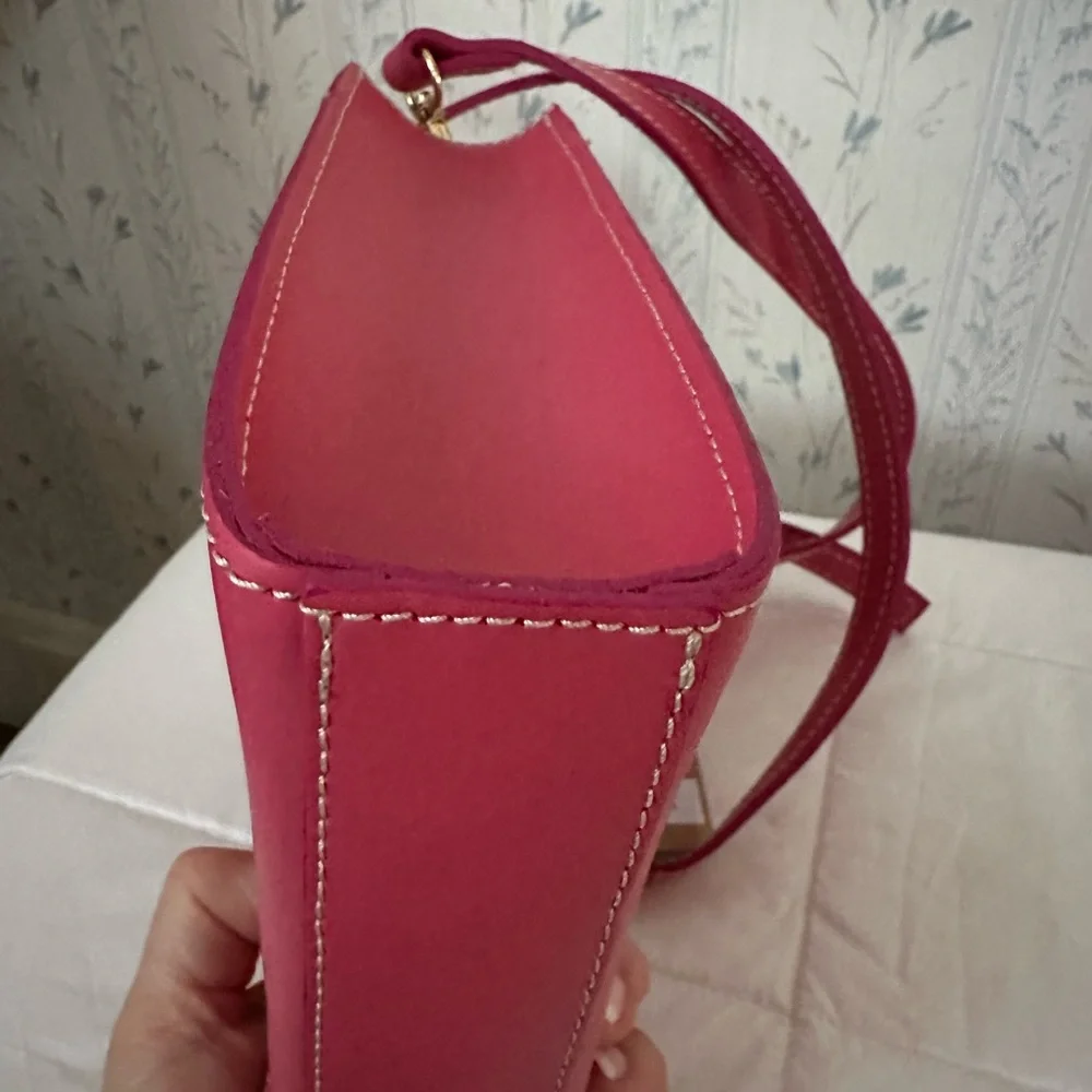 Anna Paola Pink Leather Mini Crossbody - Picture 6 of 11
